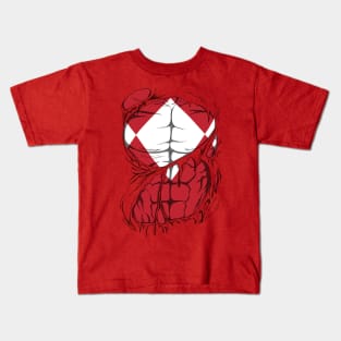 Red Ranger ripped Kids T-Shirt